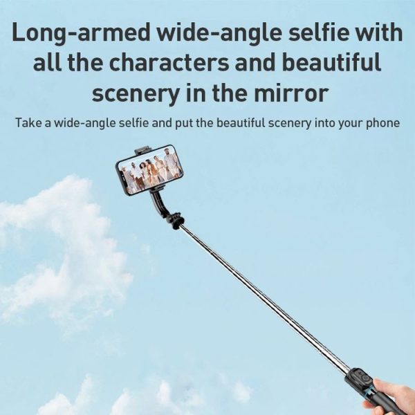 ZGA S01 Bluetooth Remote Control Detachable Tripod Selfie Stick (Black) - Image 5