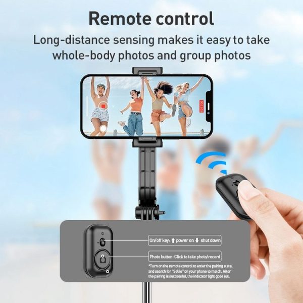 ZGA S01 Bluetooth Remote Control Detachable Tripod Selfie Stick (Black) - Image 7