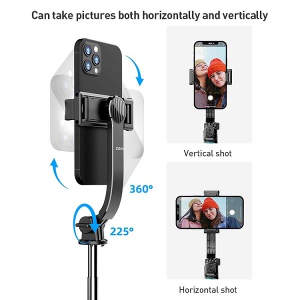 ZGA S01 Bluetooth Remote Control Detachable Tripod Selfie Stick (Black) - Image 8