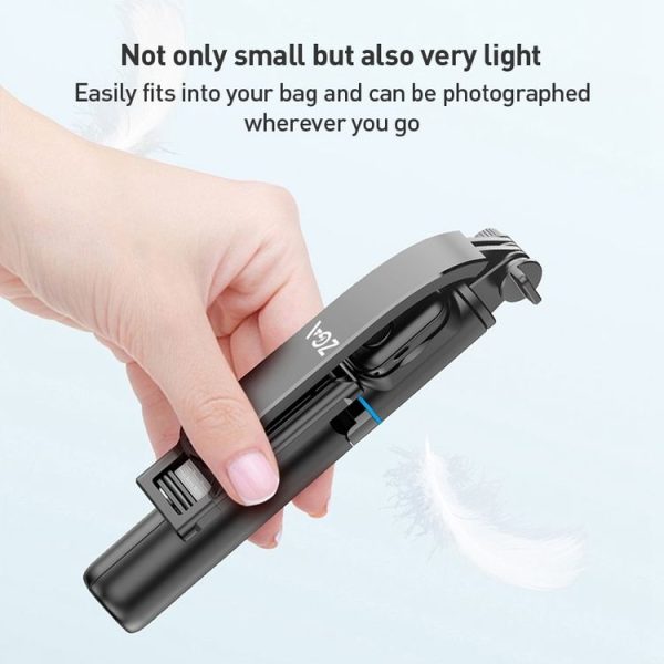 ZGA S01 Bluetooth Remote Control Detachable Tripod Selfie Stick (Black) - Image 9