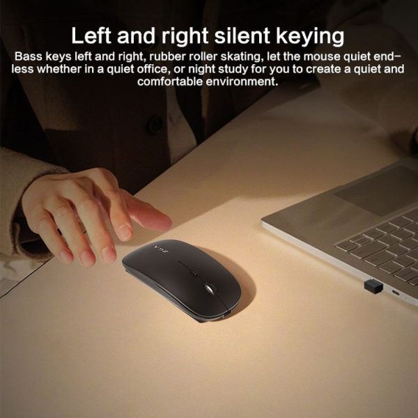 ZGA Chinchilla Dual Mode Wireless 2.4G + Bluetooth 5.0 Mouse (Black) - Image 3