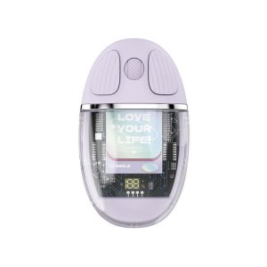 ZGA Colorful Transparent Dual Mode Wireless 2.4G + Bluetooth 5.0 Mouse (Purple)