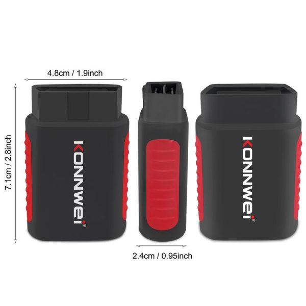 KONNWEI K DIAG Car OBDII Full System Diagnostic Scanner (Black Red) - Image 2