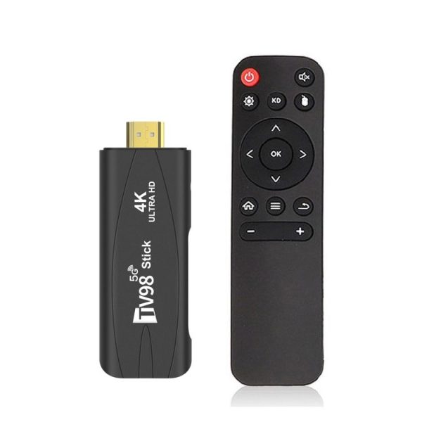 TV98 Rockchip 3228A Quad Core 4K HD Bluetooth Android TV Stick, RAM: 2GB+16GB (EU Plug)