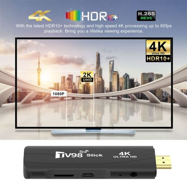 TV98 Rockchip 3228A Quad Core 4K HD Bluetooth Android TV Stick, RAM: 2GB+16GB (EU Plug) - Image 6