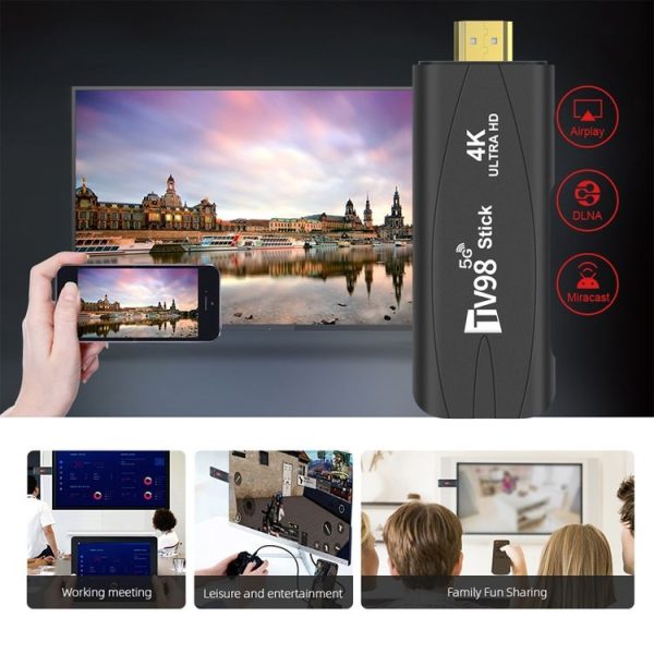 TV98 Rockchip 3228A Quad Core 4K HD Bluetooth Android TV Stick, RAM: 2GB+16GB (EU Plug) - Image 8