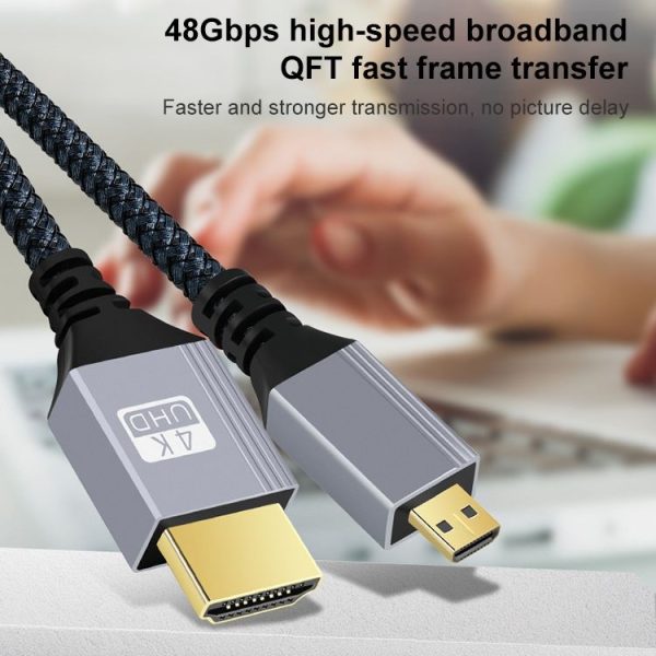 HDTV to Micro HDTV 4K 120Hz Computer Digital Camera HD Video Adapter Cable, Length: 0.3m - Image 5
