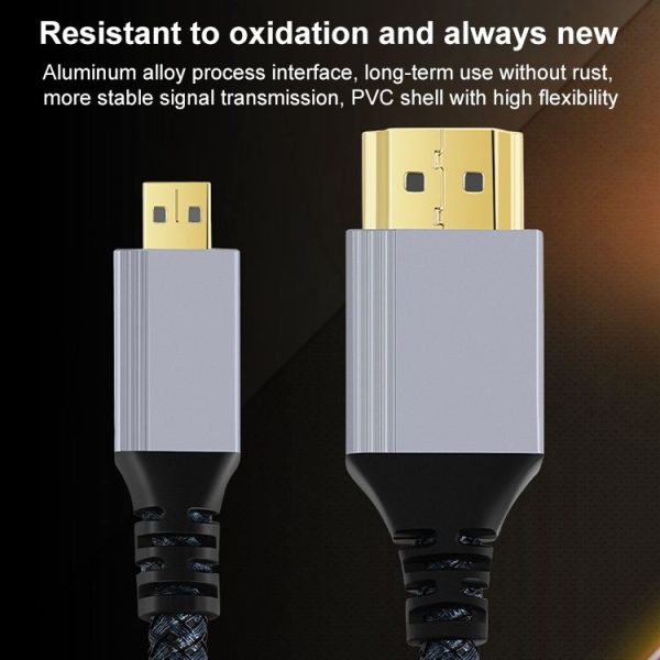 HDTV to Micro HDTV 4K 120Hz Computer Digital Camera HD Video Adapter Cable, Length: 0.3m - Image 8