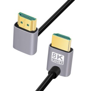 HDMI Male to HDMI Male Dual Elbow HD Audio Video Adapter Cable, Length: 0.5m (Dual Up Bend)