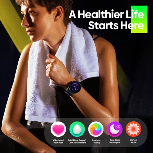 Zeblaze Btalk 2 Lite 1.39 inch Screen IP68 Smart Watch Supports Voice Calling / Health Monitoring (Black) - Image 7