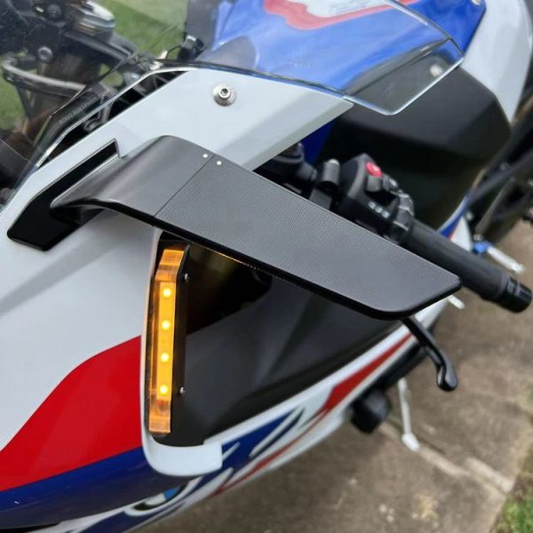 BMW S1000RR 2019-2022 Motorcycle Fixed Wing Rearview Mirror Turn Signal Light - Image 6