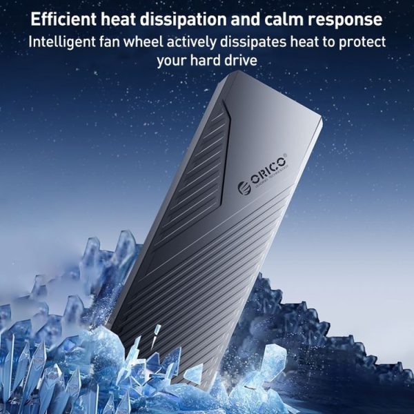 ORICO CNM2-G20 20Gbps M.2 NVMe SSD Enclosure (Grey) - Image 2