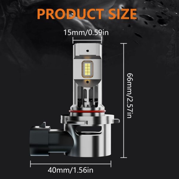 9005 Pair 22W 2000lm 6000K Car LED Direct Plug-in Headlight Bulb - Image 2