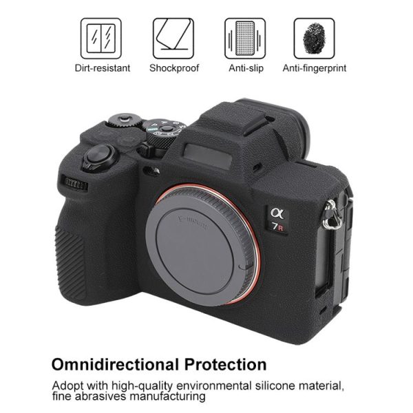 Sony ILCE7RM5 / A7R5 Litchi Texture Soft Silicone Protective Case (Black) - Image 4
