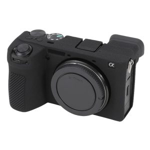 Sony ILCE-6700 / A6700 Litchi Texture Soft Silicone Protective Case (Black)