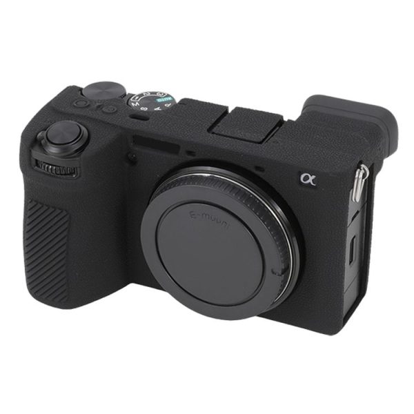 Sony ILCE-6700 / A6700 Litchi Texture Soft Silicone Protective Case (Black)