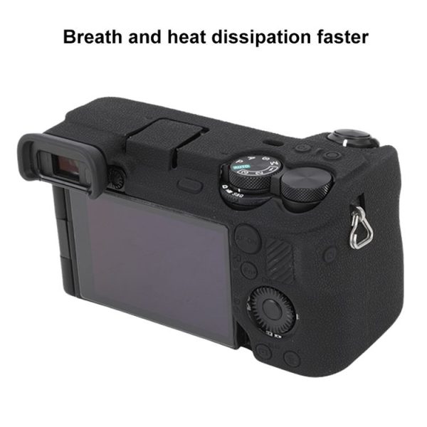 Sony ILCE-6700 / A6700 Litchi Texture Soft Silicone Protective Case (Black) - Image 6