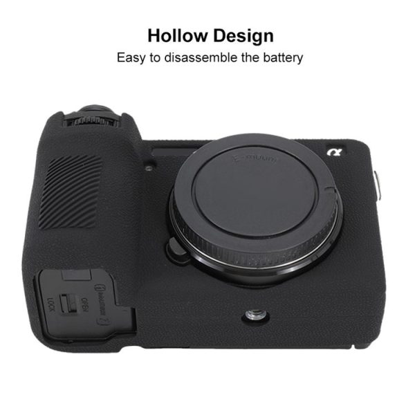 Sony ILCE-6700 / A6700 Litchi Texture Soft Silicone Protective Case (Black) - Image 7