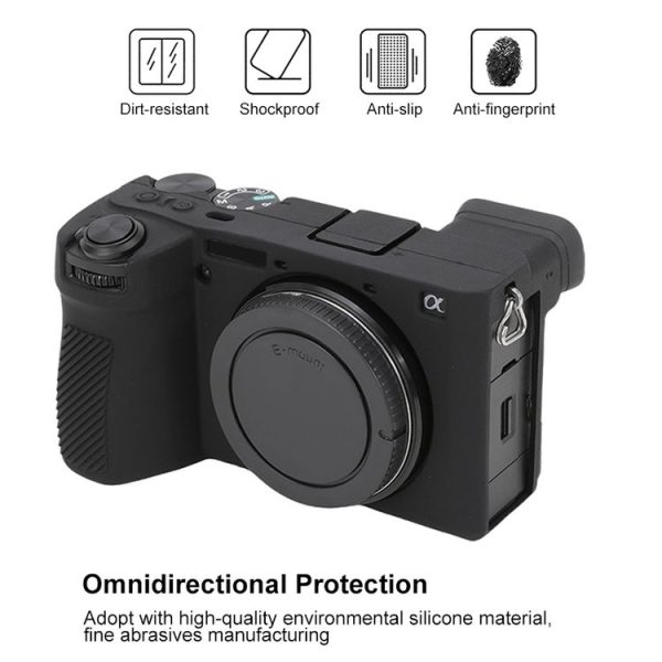 Sony ILCE-6700 / A6700 Glossy Soft Silicone Protective Case (Black) - Image 4
