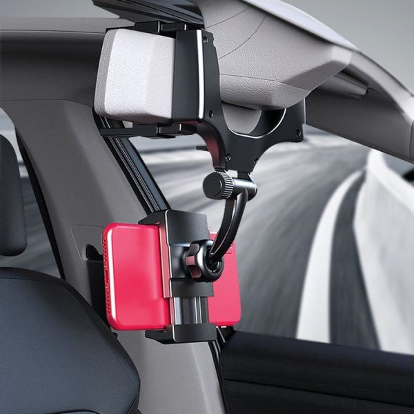 360 Degree Car Rearview Mirror Holder (Black) - Image 7