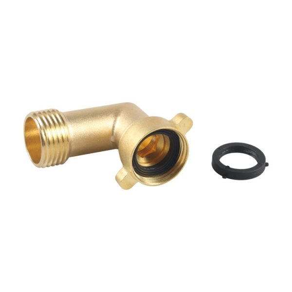 RV Water Inlet Check Valve Set with 90 Degree 3 / 4 Connector Adapter (Yellow) - Image 2