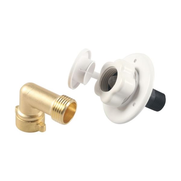 RV Water Inlet Check Valve Set with 90 Degree 3 / 4 Connector Adapter (Yellow) - Image 5