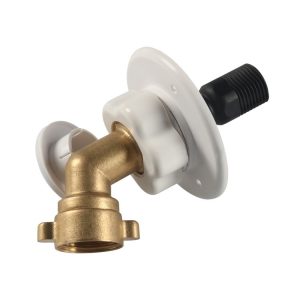 RV Water Inlet Check Valve Set with 45 Degree 3 / 4 Connector Adapter (Yellow)