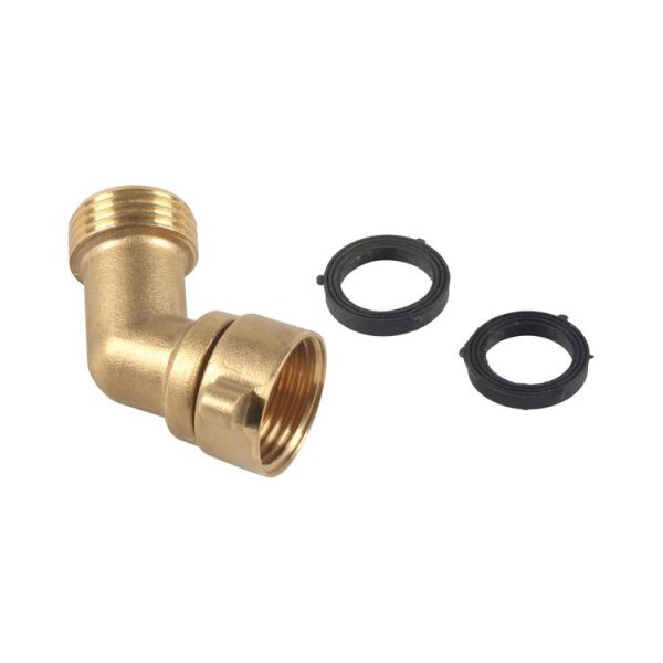 RV Water Inlet Check Valve Set with 45 Degree 3 / 4 Connector Adapter (Yellow) - Image 2