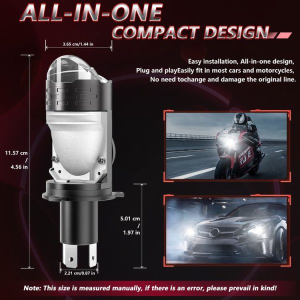 N6 Car Plug-in Dual Condenser Lens Headlight (Black) - Image 3