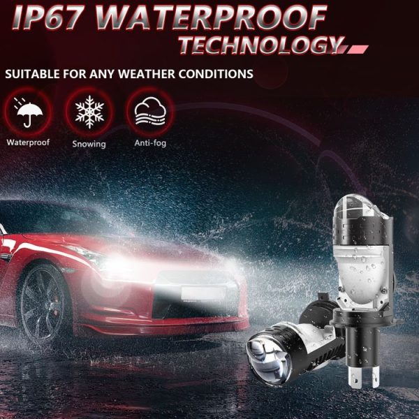 N6 Car Plug-in Dual Condenser Lens Headlight (Black) - Image 8