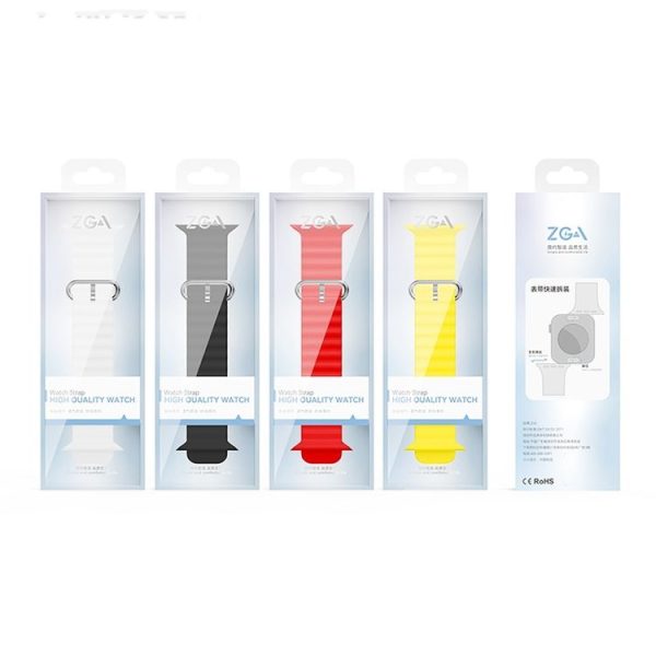 Apple Watch Series 10 46mm ZGA Ocean Silicone Watch Band (White) - Image 10