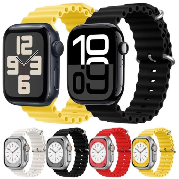 Apple Watch Series 10 46mm ZGA Ocean Silicone Watch Band (White) - Image 2