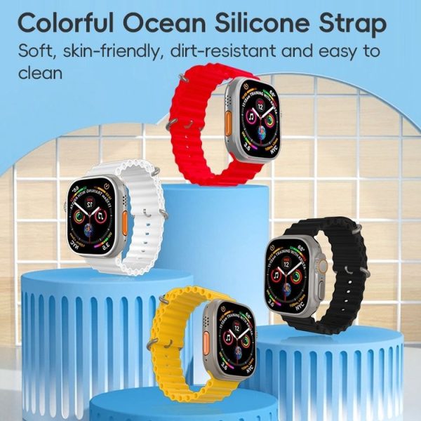 Apple Watch Series 10 46mm ZGA Ocean Silicone Watch Band (White) - Image 3