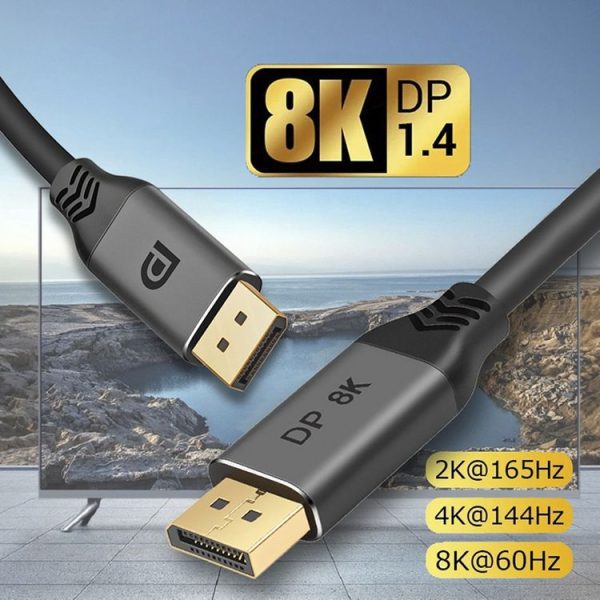 DisplayPort 1.4 Male to Male 8K HDR 60Hz 32.4Gbps Connection Cable, Cable Length: 2m - Image 3
