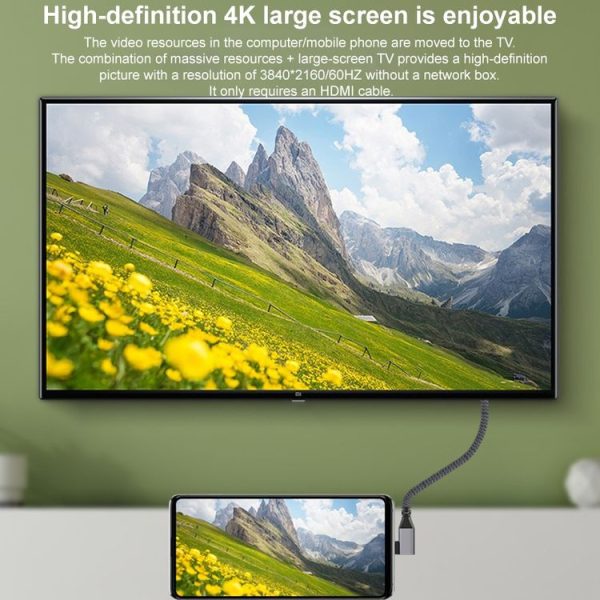 Micro HDMI Male Elbow to HDMI Female 4K UHD 18Gbps Connection Cable, Length: 20cm (Grey) - Image 5