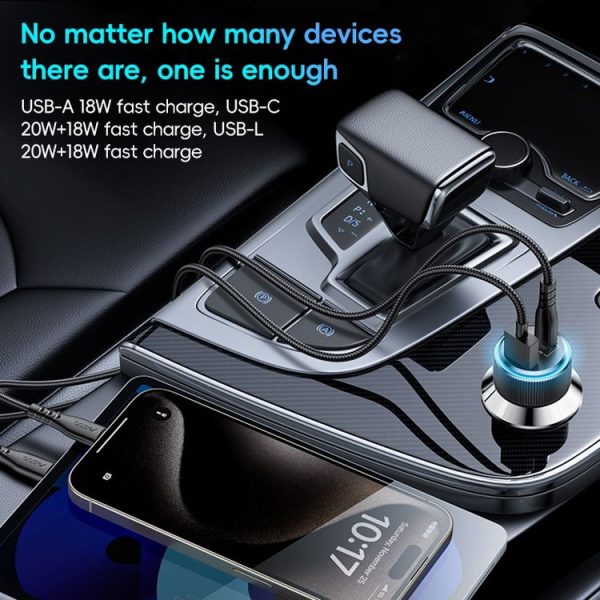 Yesido Y60 38W Car Fast Charging Charger (Black) - Image 6