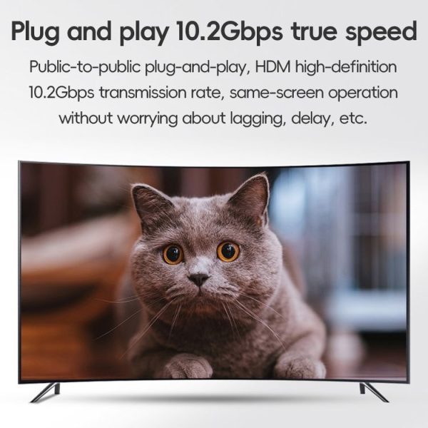 Mini HDTV to HDTV Right Angle Head HD Video Data Adapter Cable for DSLR Camera (Left Elbow) - Image 4