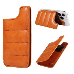 Retro Cow Pattern Sewing Card Bag Mobile Phone Back Sticker (Brown)