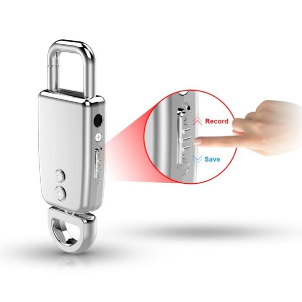 JNN S20 Zinc Alloy Keychain Voice Recorder, Memory: 4GB (Black) - Image 5