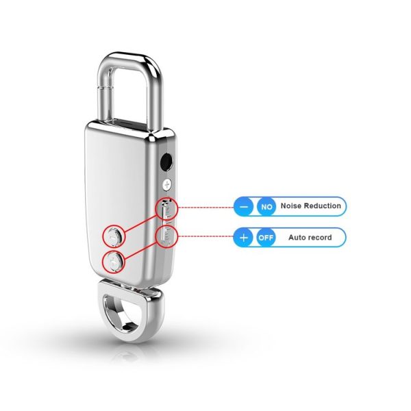 JNN S20 Zinc Alloy Keychain Voice Recorder, Memory: 4GB (Black) - Image 6