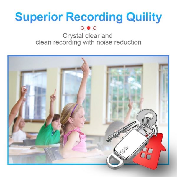 JNN S20 Zinc Alloy Keychain Voice Recorder, Memory: 4GB (Black) - Image 7