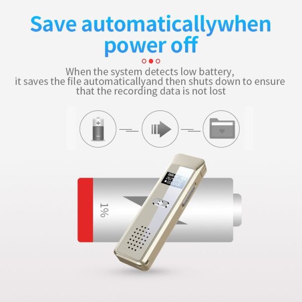 JNN Q7 Mini Portable Voice Recorder with OLED Screen, Memory: 4GB (Gold) - Image 11