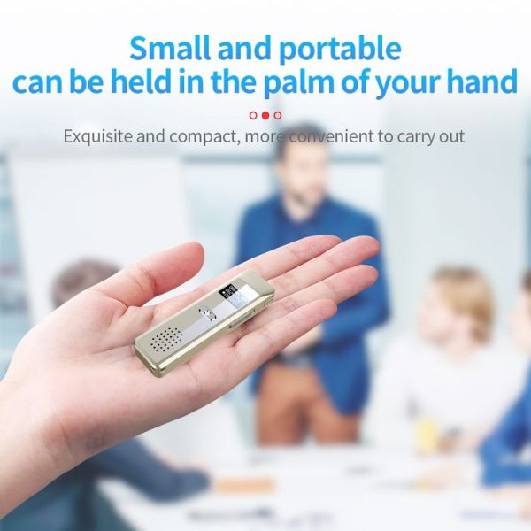 JNN Q7 Mini Portable Voice Recorder with OLED Screen, Memory: 4GB (Gold) - Image 13