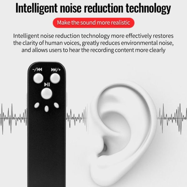 JNN J1 Mini Smart HD Noise Cancelling Voice Recorder, Memory: 4GB (Black) - Image 4
