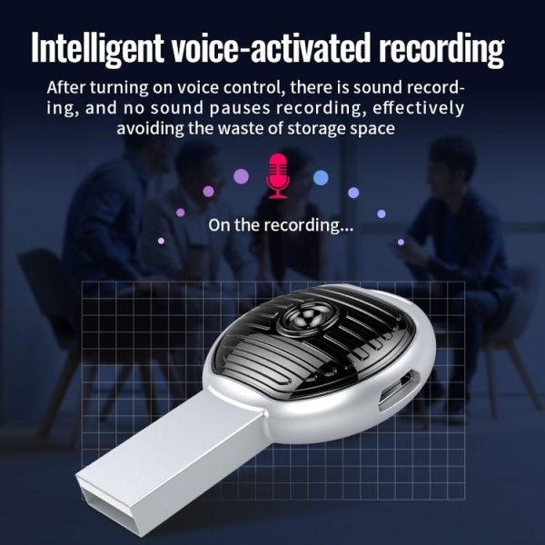 JNN S13 Zinc Alloy U-disk Voice Recorder, Memory: 4GB (Silver) - Image 11