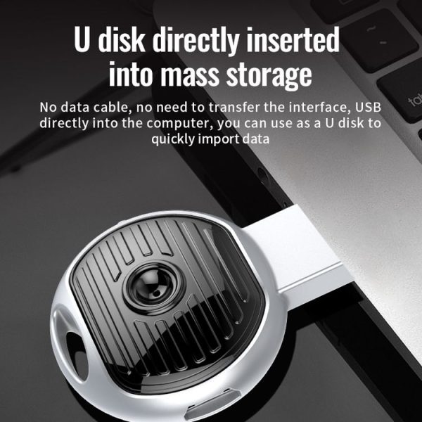 JNN S13 Zinc Alloy U-disk Voice Recorder, Memory: 4GB (Silver) - Image 12
