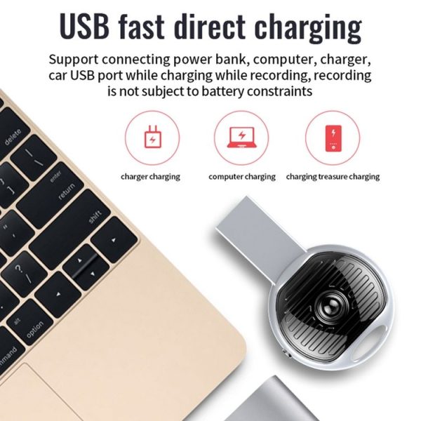 JNN S13 Zinc Alloy U-disk Voice Recorder, Memory: 4GB (Silver) - Image 13