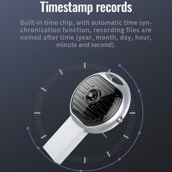JNN S13 Zinc Alloy U-disk Voice Recorder, Memory: 4GB (Silver) - Image 15