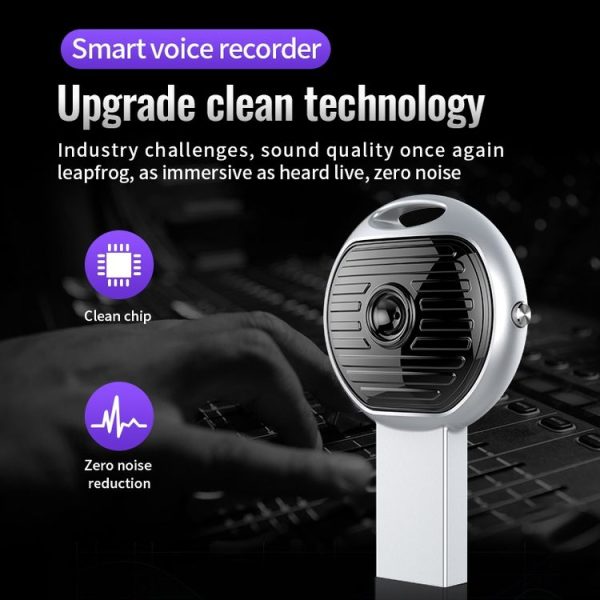 JNN S13 Zinc Alloy U-disk Voice Recorder, Memory: 4GB (Silver) - Image 6
