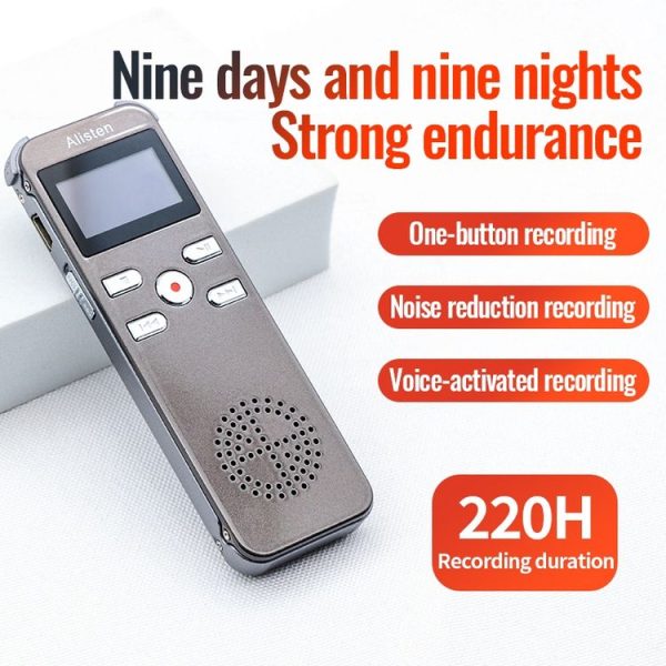 JNN X26 Mini Portable Voice Recorder with OLED Screen, Memory: 8GB (Gold) - Image 5